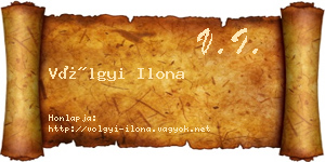 Völgyi Ilona névjegykártya