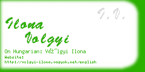 ilona volgyi business card